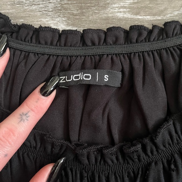 Zudio Black Ruffled Mini Dress - Picture 3 of 3